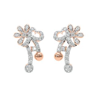 Loren Round Diamond Stud Earrings